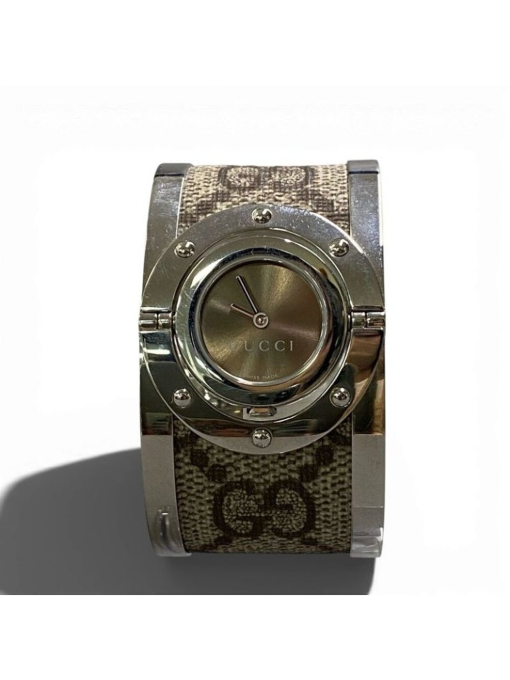 Gucci GG Logo Bangle Type Watch Bracelet - Picture 3 of 8